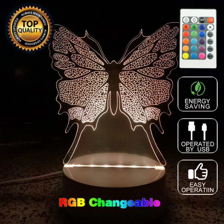 Настосветильник светодиодсветодиодный лампа с пультом ДУ 7 цветов|night light lamp|3d