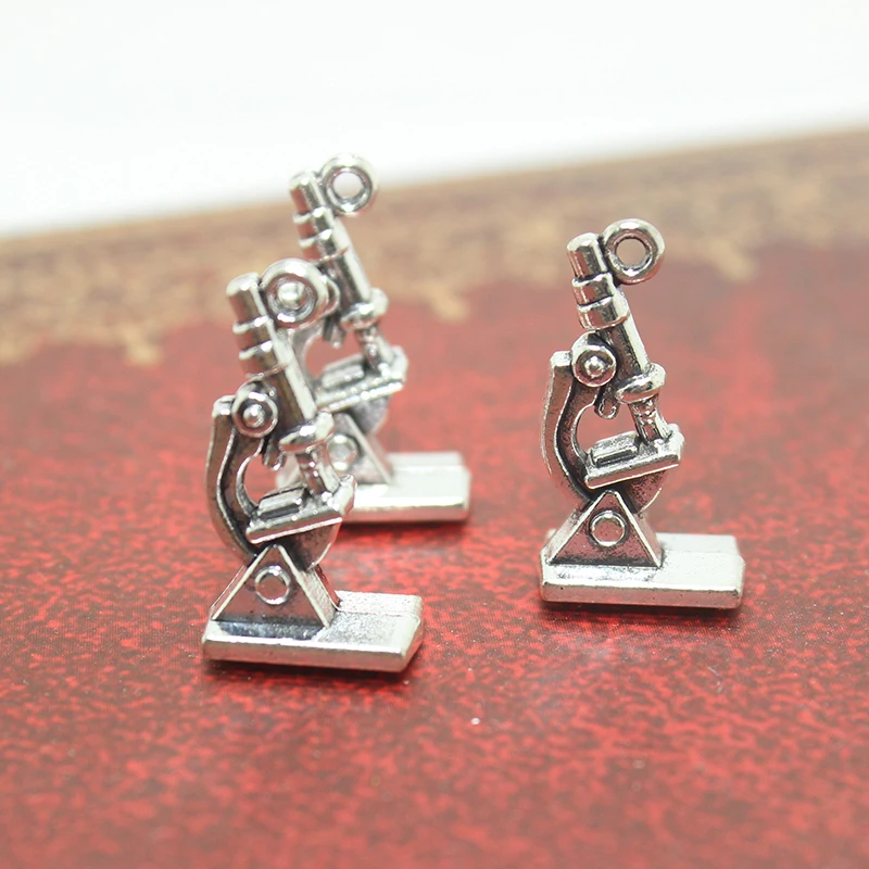 20pcs Antique Silver 20*11mm Microscope Charms Pendant for jewelry