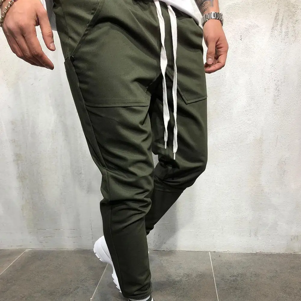 MISSKY новый для мужчин Jogger брюки для девочек одноцветное ЦВЕТ ГОРОДСКОЙ хип хоп повседневные штаны Фитнес Спортивные Слаксы