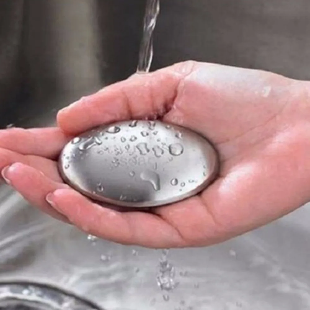 

Practical Stainless Steel Soap Deodorize Garlic Onion Smell From Hands Magic Soap Eliminating Odo Bath Soap Kitchen Tool