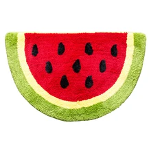 Мягкая микрофибра арбуз оранжевый узор дизайн красный/желтый ванная комната ковер Противоскользящий коврик супер впитывающий коврик милый коврик для ног