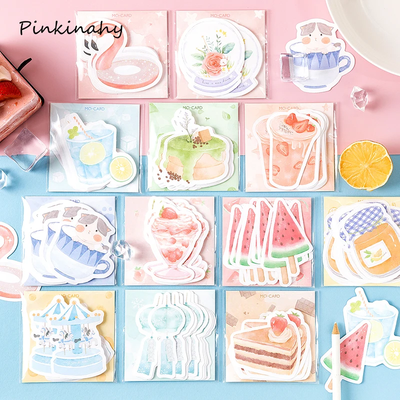 

Dessert/Drinks/Watermelon Ice Cream Kawaii Sticky Notes Paper Sticker Notepad Memo Pad Office School Supplies Stationery BQ034
