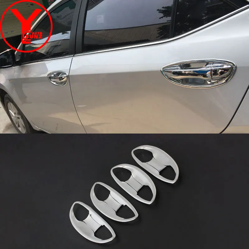 

YCSUNZ chrome ABS car door handle protectors For Toyota Corolla ALTIS E170 2014 2015 2016 2017 for toyota corolla accessories