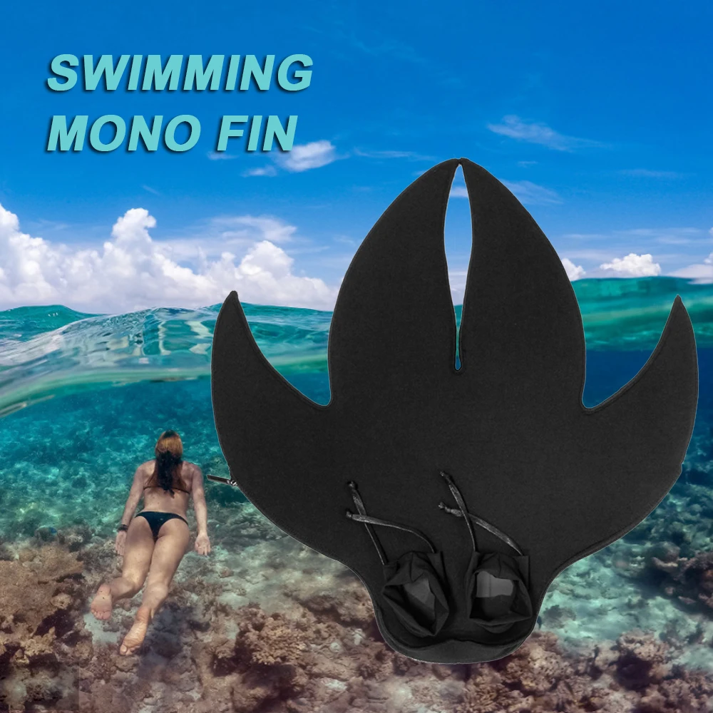 

Adults/Kids Diving Fins Monofin Diving Flippers Training Swimming Recreational Mono Fin Neoprene Flippers For Snorkeling Surfing
