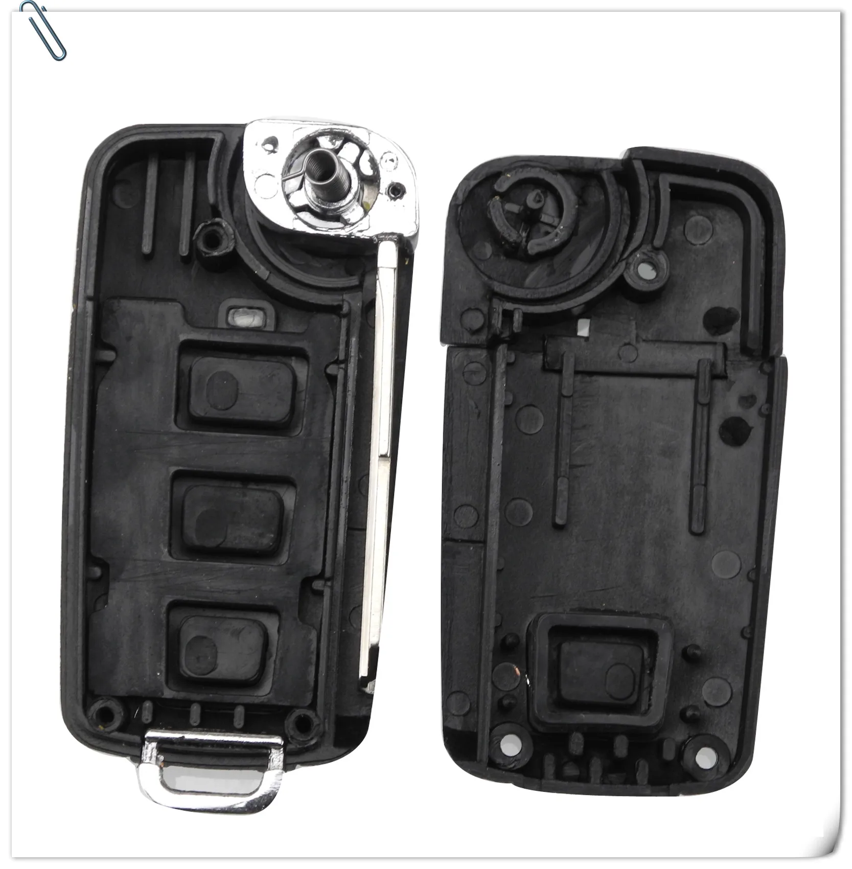 Keyforkess 3/4 pulsante modificato pieghevole chiave a distanza Shell per Kia per Hyundai Elantra Sonata Genesis portachiavi per auto Fob HYN10 HYN14R -