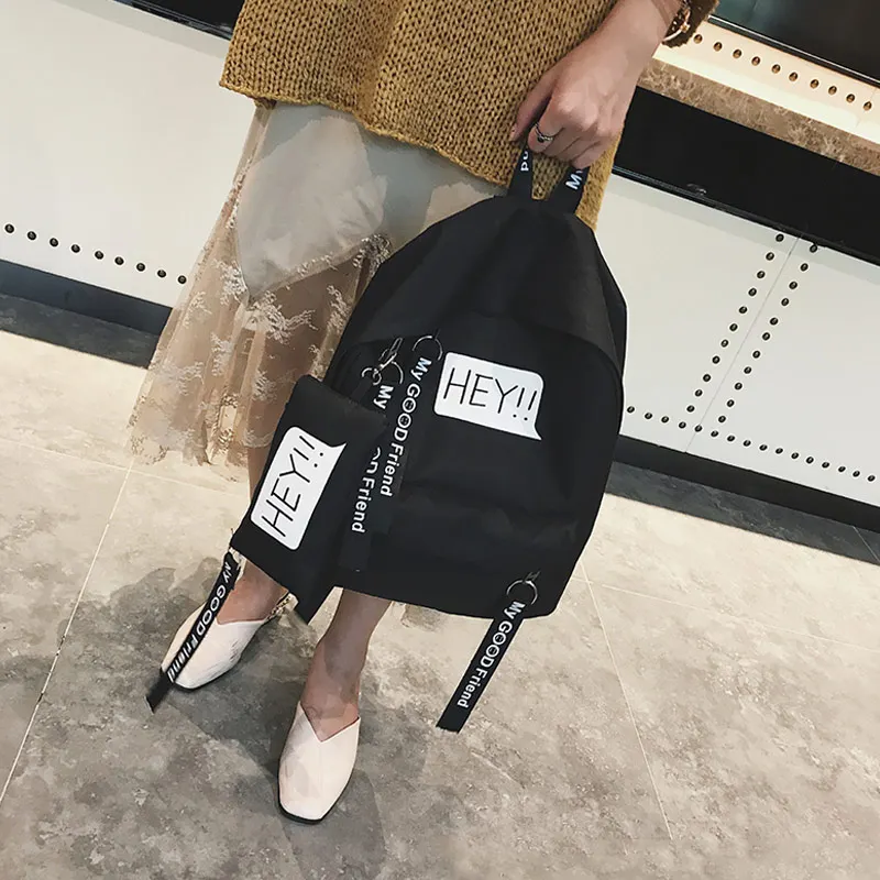 

Women Lady Backpack School Composite Bag Zipper Printing For Mobile Phone Books Best Sale-WT