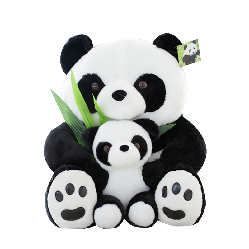 25cm Good Quality Sitting Mother Panda Plush Toys Stuffed Panda Dolls Soft Pillows