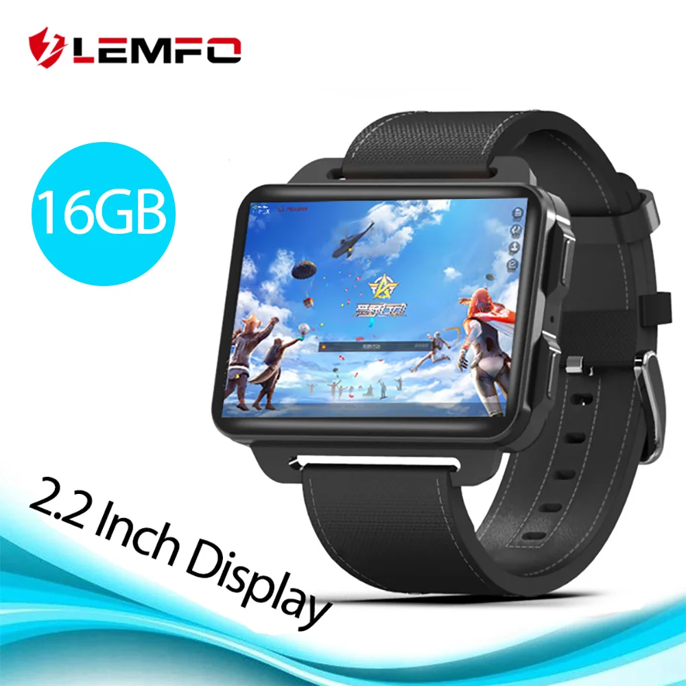 

LEMFO LEM4 Pro 2.2 Inch Display 3G Smart Watch Android 5.1 1200 Mah Lithium Battery 1GB + 16GB Wifi Take Video Replaceable Strap