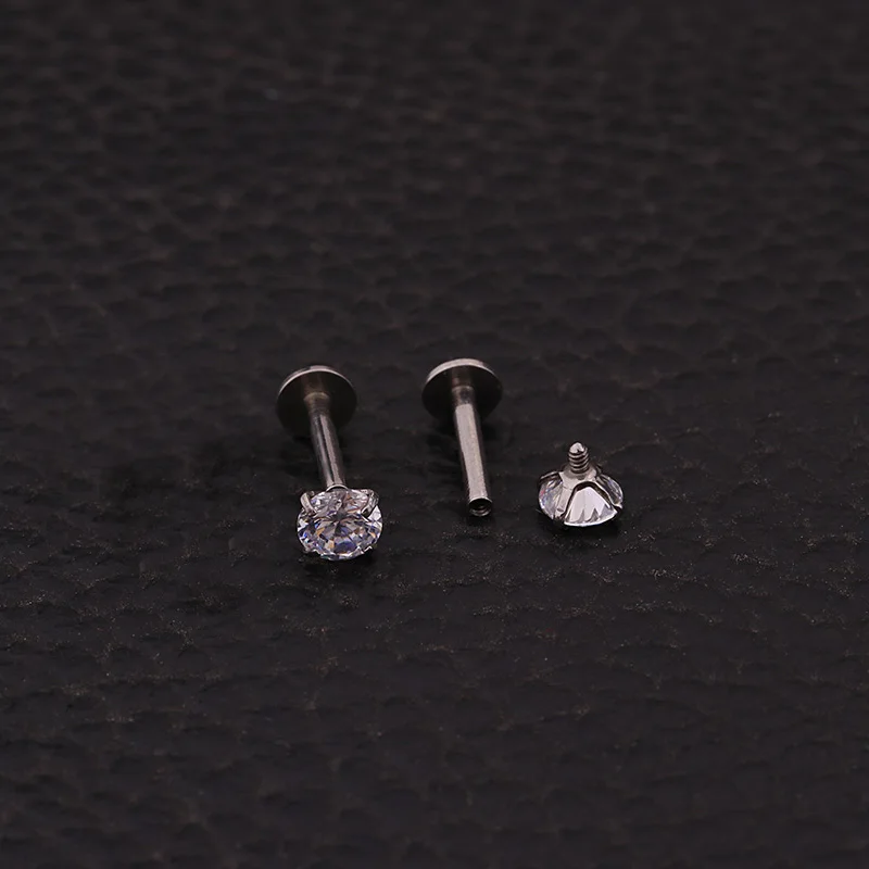 Feelgood 16G Cz с внутренней резьбой Кольцо для бровей губ носа подковы перегородки
