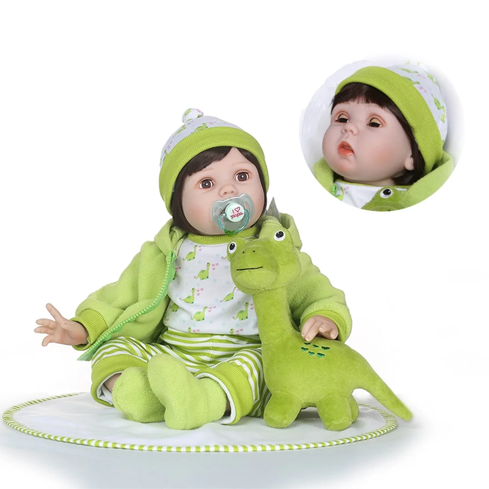 

NPK 2018 New Arrival 22'' Baby Girl Reborn Dolls Kids Toy 55cm soft cloth body Silicone Vinyl Real Life Bebe Reborn Alive Doll