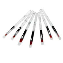 2017 7PCS/set Pro Beauty Nail Art Salon Salon Pen Flat Brush Kit Dotting Tool For Decorations Manicure DIY Kit AP253