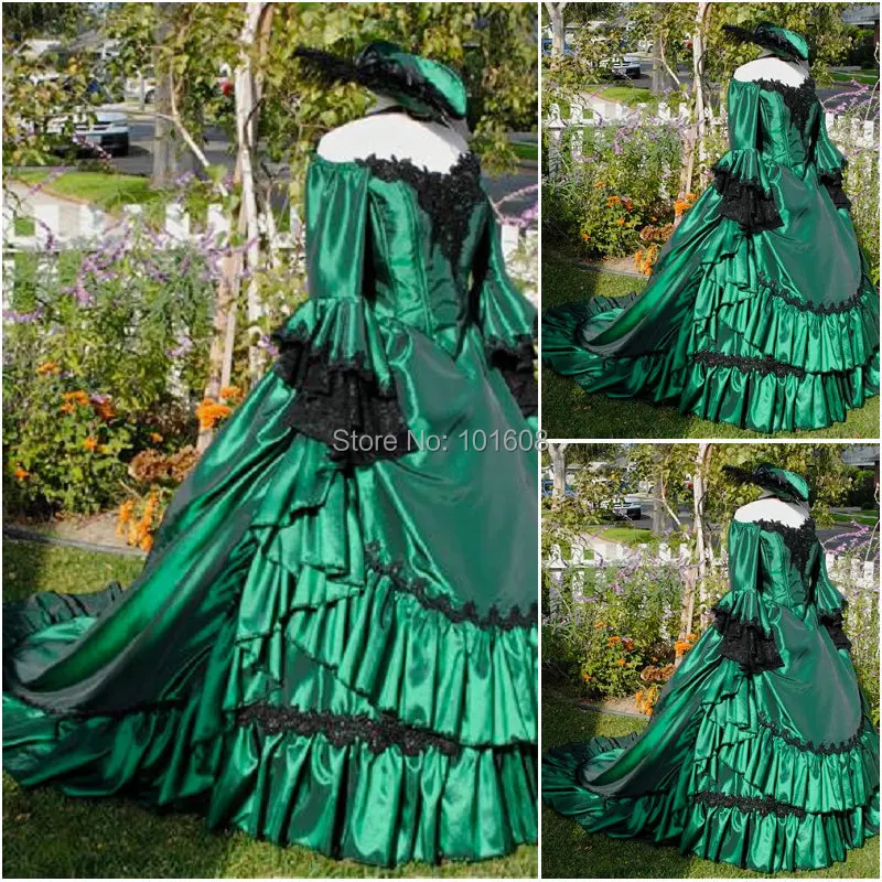 Викторианский готический корсет 1860S/бальное платье в стиле Южно белая война