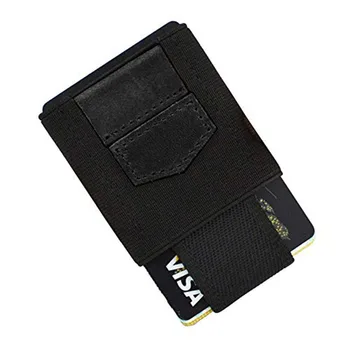 

Minimalist Slim Wallet 15 Card Holders for Men & Women Elastic Belt Fixed Front Pocket Package Cash Coins Keys