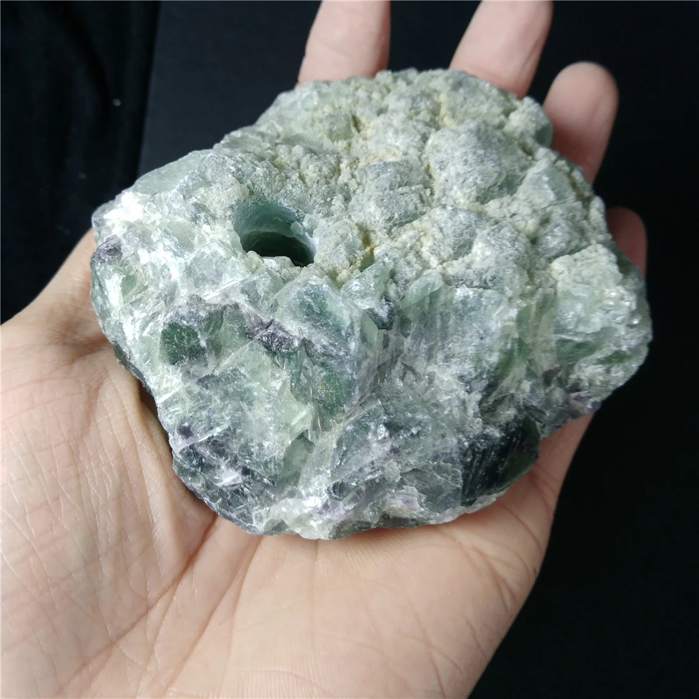 

0.45kg Natural Hand Carving Fluorite Raw Stone Smoking Pipes Cigarette pipe For Home Decoration Collection Gifts ZXW