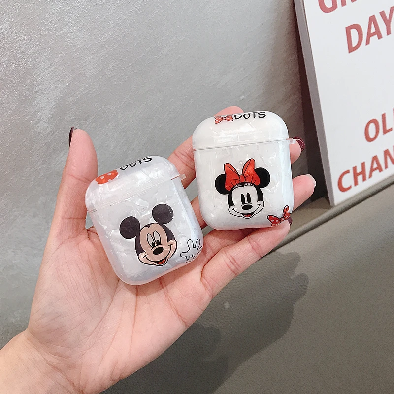 

Cute Cartoon Conch Shell Earphone Headset Accessories PC Hard protection case For Airpods Wireless Bluetooth Headset bags