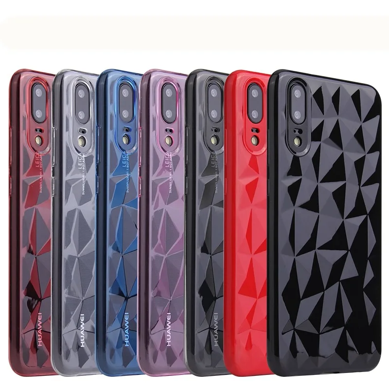 

3D Diamond Soft Silicone phone Case For Huawei P20 Pro lite Nova 3 3i 2i Honor 9 Lite V10 Note 10 8X Play Cases Cover Fundas