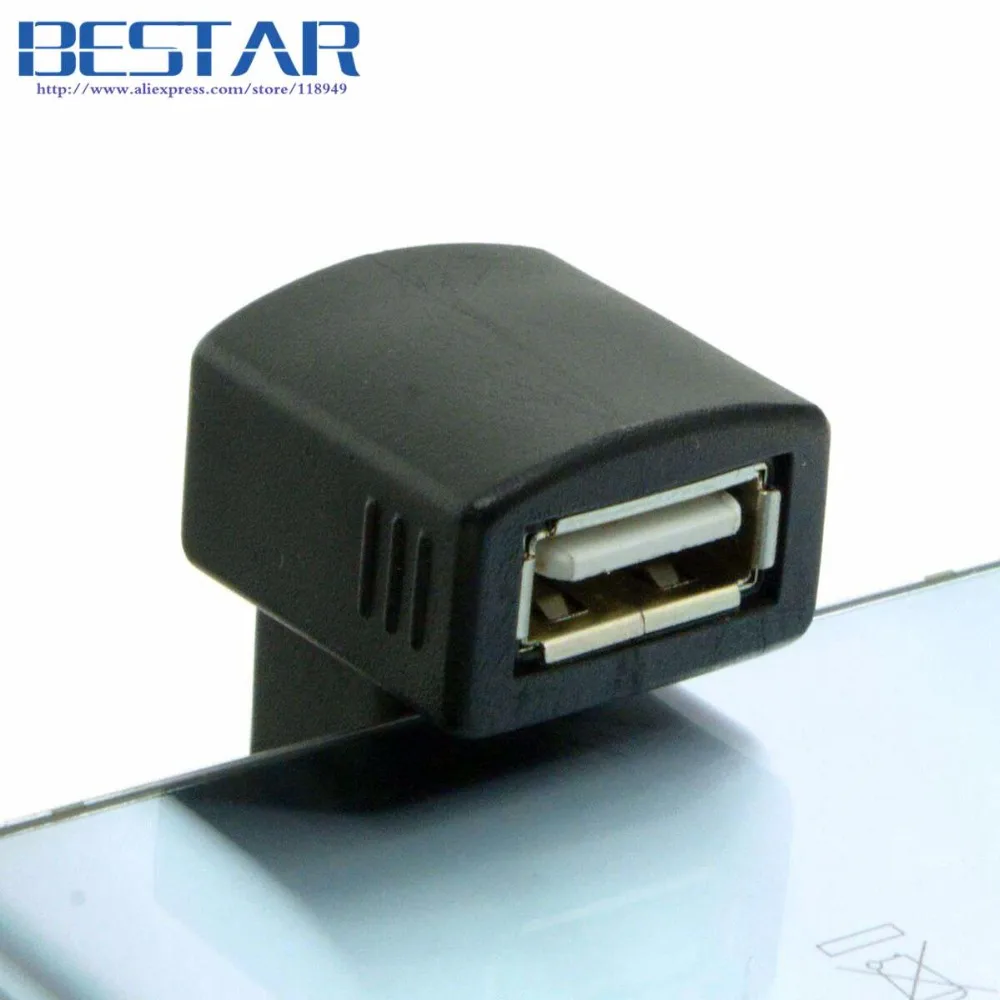 

180 Degree Up & Down Right Angled V8 Micro USB OTG to USB 2.0 Female Extension Adapter connector for Tablet