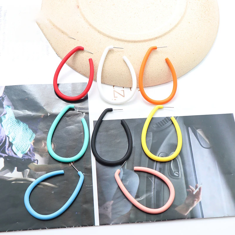 

New Fashion Hollow Geometric Droplet Earring Acrylic Simple Earrings For Women Jewelry Wedding Party Christmas Gift Wholesale