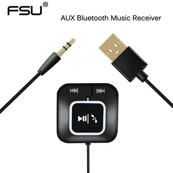 

Bluetooth V4.0 Music Receiver with Aux 3.5mm stereo Audio and Magnetic Mounting Plate adapter for Car Aux Receiver