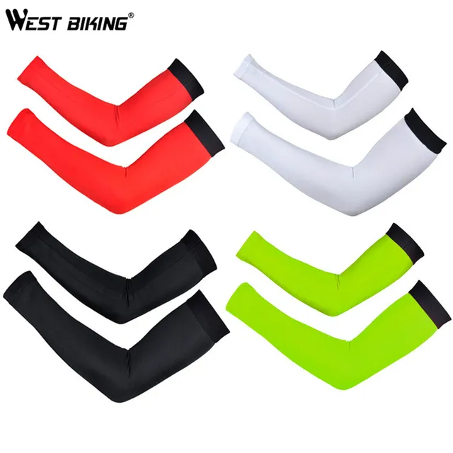 WEST BIKING-Calentadores de brazo transpirables de secado rápido para bicicleta, cubiertas de protección UV, para hombre WEST BIKING-Calentadores de brazo transpirables de secado rápido para bicicleta, cubiertas de protección UV, para hombre
