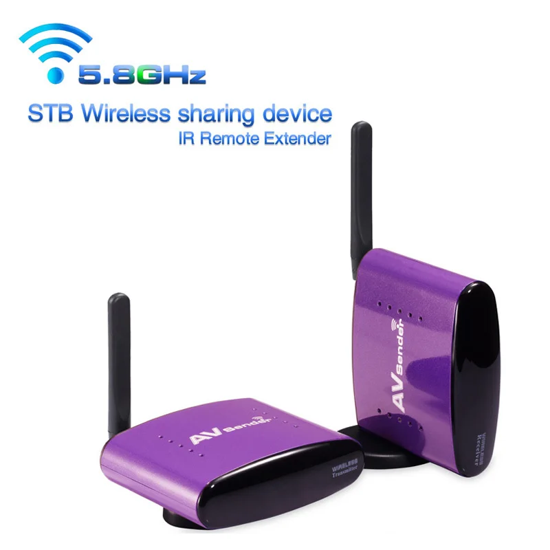5.8G Wireless AV Transmitter & Receiver with IR Remote up to 300M with