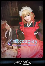 Envío Gratis 2015 Hot Anime AMNESIA Sawa Mina Cosplay Maid Lolita Vestido de Partido de Las Mujeres Ropa de Trabajo