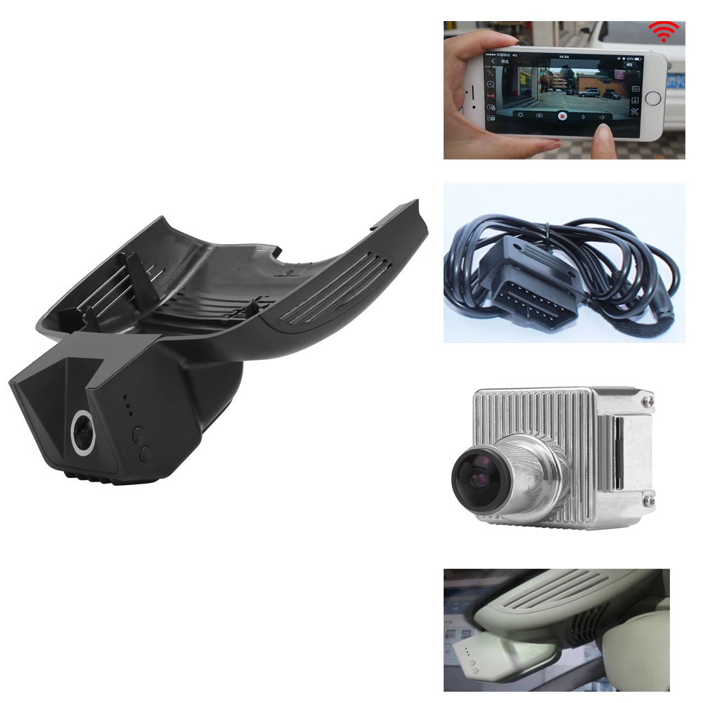 PLUSOBD Dash Cam For Benz E W212 Middle Special DVR Hidden OEM Style Hidden Design Full HD 1080P Car Camera WIFI Android IOS App