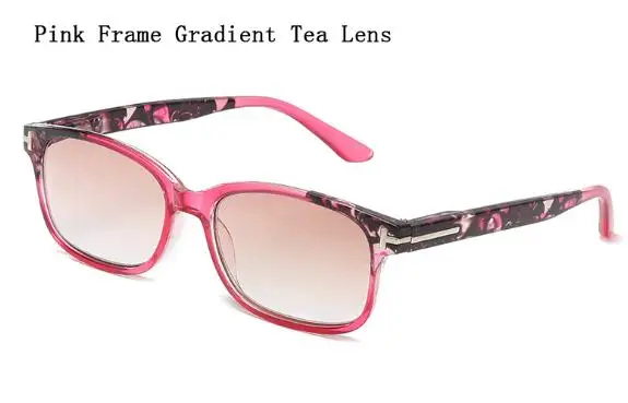 Модные градиентные очки для чтения лупа с заклепками для женщин и мужчин, солнцезащитные очки от пресбиопии, очки для дальнозоркости с принтом Пружинистые дужки L3 - Цвет оправы: 3