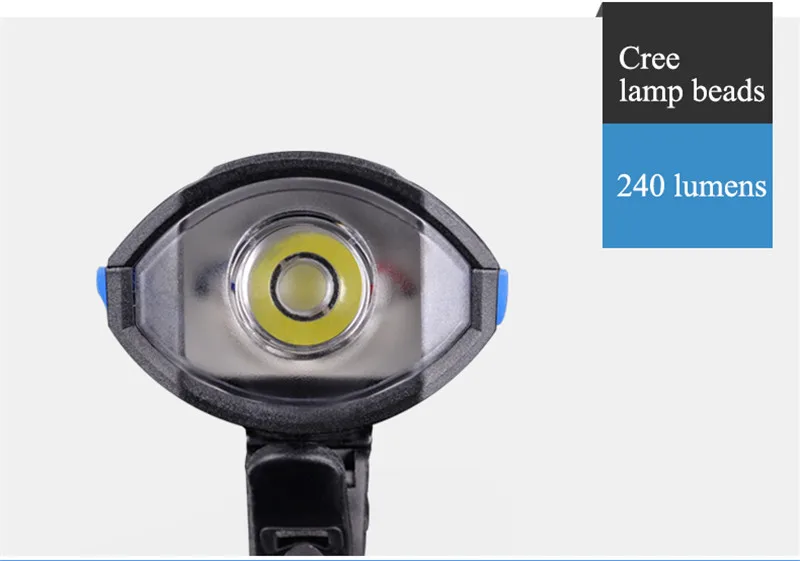 Clearance WHEEL UP USB Charging 240 lumen IPX4 Electric Horn Bicycle Night Riding Warning Horn Light Bike Head-light Bike Accessory 2019 7