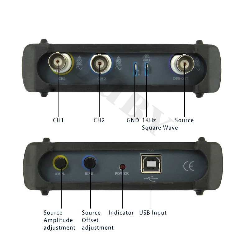 ISDS2062B виртуальный ПК USB осциллограф DDS сигнал 2CH 20 МГц полоса пропускания 60MSa/s 12bit АЦП анализатор БПФ