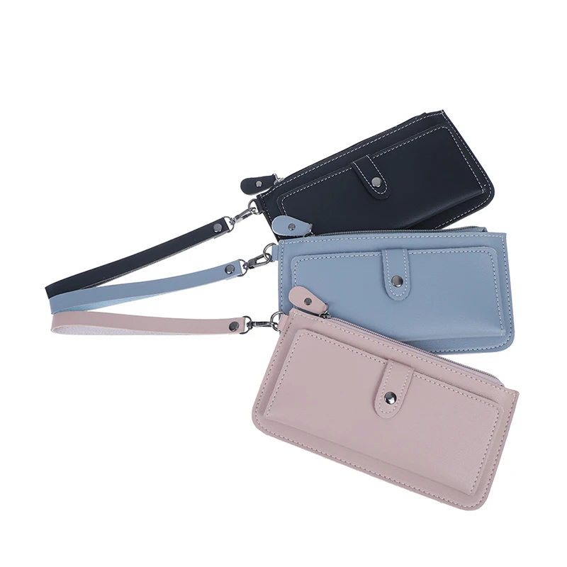 

1PCS Women Long Cute Wallet PU Leather Women Wallets Zipper Female Simple Style Thin Wallets