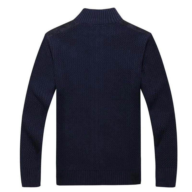 LUXURY Men's Sweater Wool knitted Stand Collar Sweater coats For Man