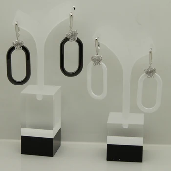 

women/girl elegant butterfly cz stone runway hi-tech scratch proof ceramic earring 1pair