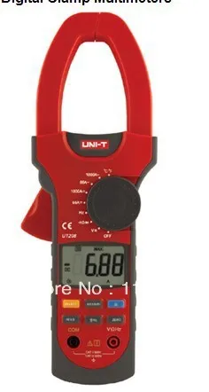 

UNI-T UT208 LCD Clamp Digital Multimeter AC DC Voltage Amp Ohm Temp Tester