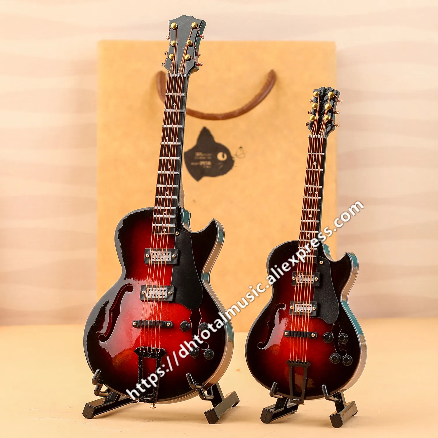 

Miniature Electric Guitar Miniature Model Guitar Miniature Wooden Mini Musical Instruments Collection Decorative Ornaments