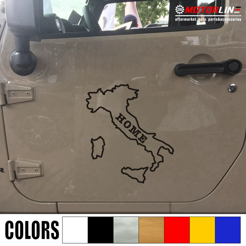 

Italy Map Outline Silhouette Decal Sticker Italia Italian Car Vinyl no bkgrd b