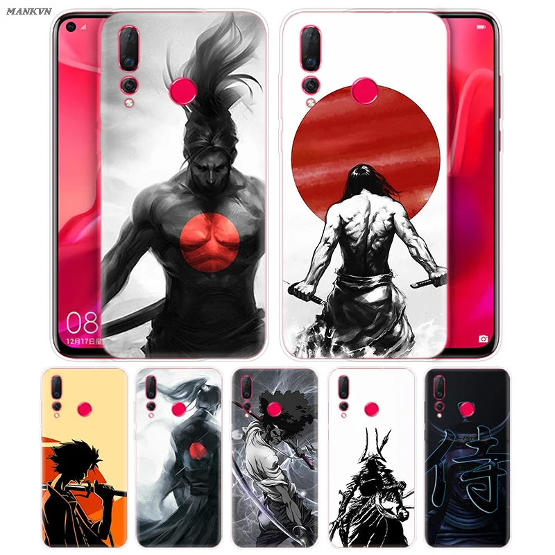 

Case for Huawei Mate 20 Honor 9 10 8X 8C Nova 3i 4 Lite Pro P Smart Y6 Y9 Prime 2018 Samurai Warrior Japan Soldier Print Cases