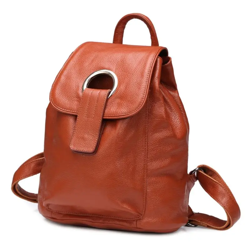 

THINKTHENDO Women's Genuine Leather Backpack Shoulder School Book Travel Handbag Rucksack Bags