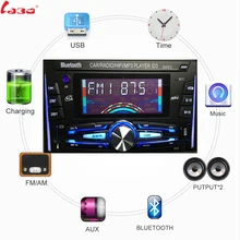 LaBo Bluetooth Авторадио Стерео радио FM Aux Вход приемник SD USB ISO 9002 12 В в тире 2 дин MP3 мультимедийный плеер