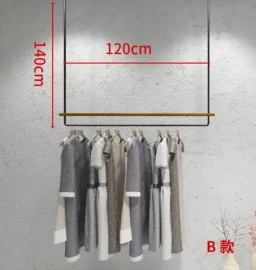 Condole top hang coat hanger. Hanger upper wall clothing display rack. Male children's clothing store shelves rings.054
