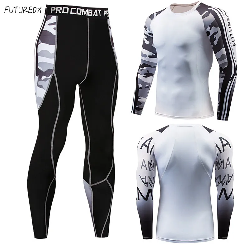 

Long sleeve rash guard compression multi-purpose fitness MMA shirt shirt men's camouflage suit fitness sportswear union clothing