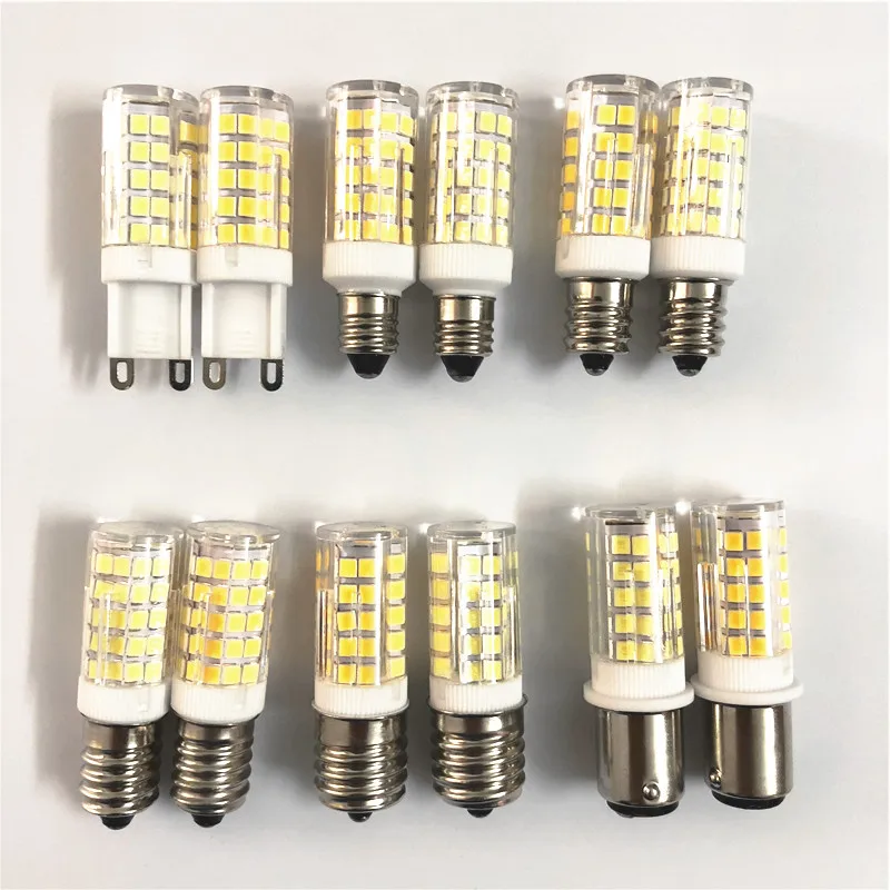 G9 E11 E12 E14 E17 BA15D SMD2835 64 светодиодов 6 W AC110V AC220V светодиодные лампы украшения свет матовый кукурузной формы лампы 10 шт./лот