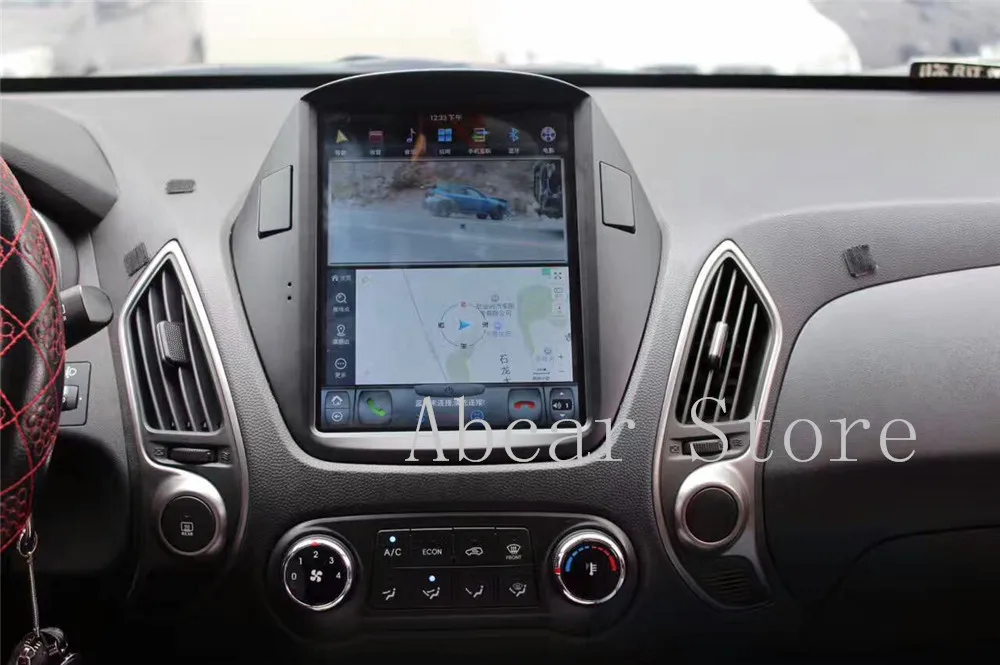 10,4 ''Tesla стиль Android 8,1 автомобильный dvd-плеер gps навигация для hyundai IX35 TUCSON 2009- стерео радио головных устройств ips PX6