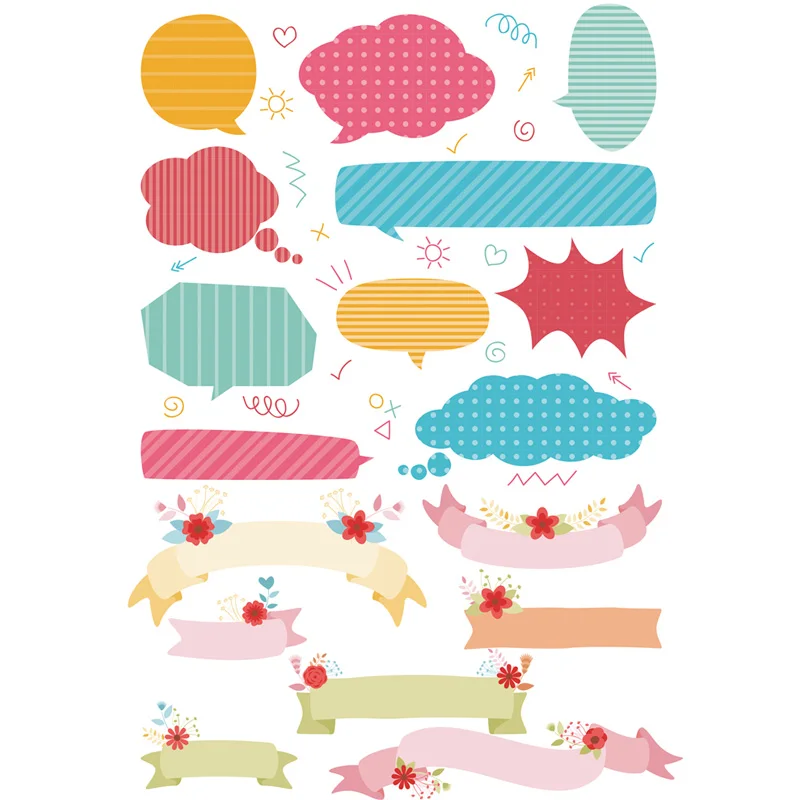 

2 pcs/lot Colorful Blank Label Decoration Mohamm Planner DIY Sticker Pack Post It Notebook Agenda Toy Stickers Scrapbooking