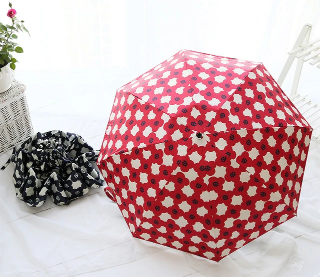 Novedad! sombrillas plegables de con flores y protección Uv, sombrilla con protección UV, paraguas para sol y lluvia con revestimiento negro - AliExpress
