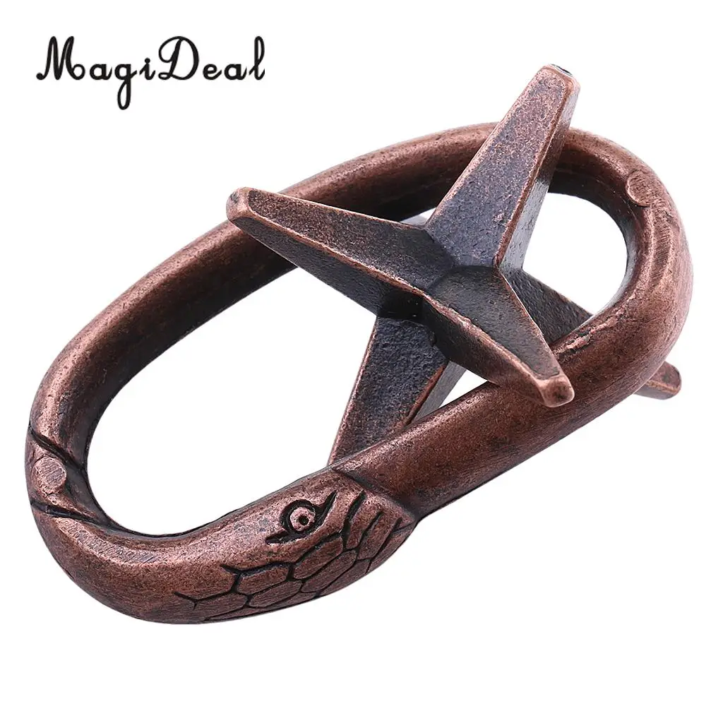 High Quality 1Pc Alloy Star Ring Puzzle Classic Metal Brain Teaser IQ EQ Test Toys for Kids Adults Children Youth Birthday Gift