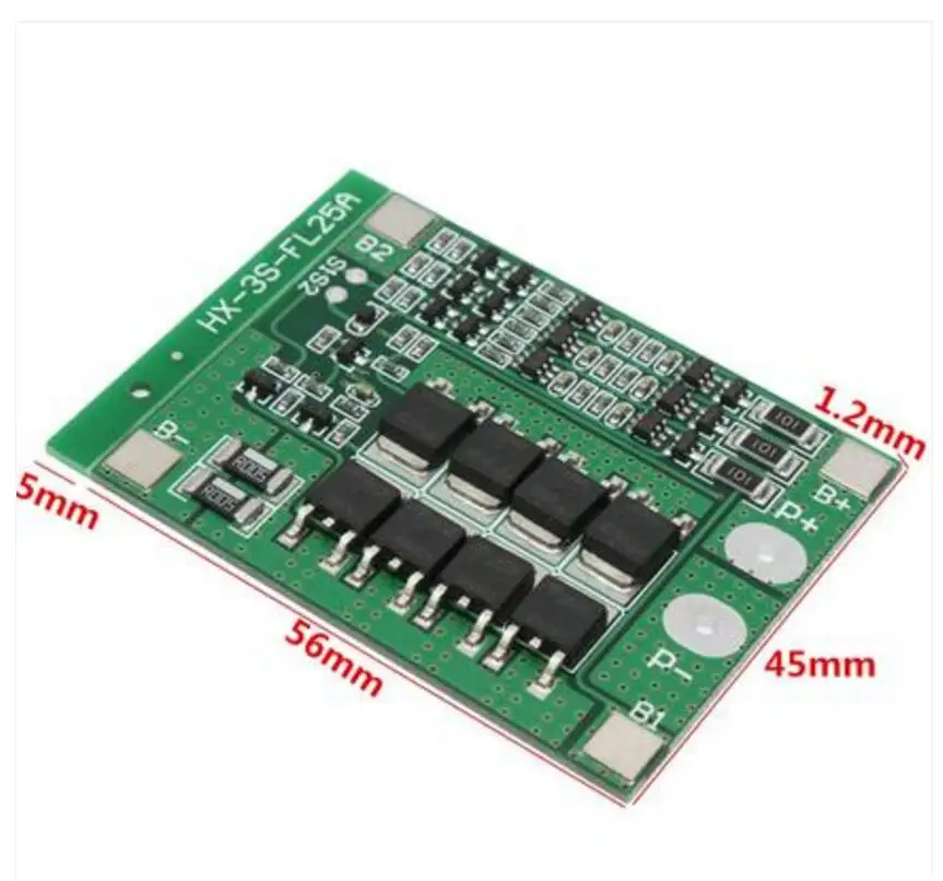

3S 25A Li-ion 18650 BMS PCM Battery Protection Board BMS PCM With Balance For li-ion Lipo Battery Cell Pack Module