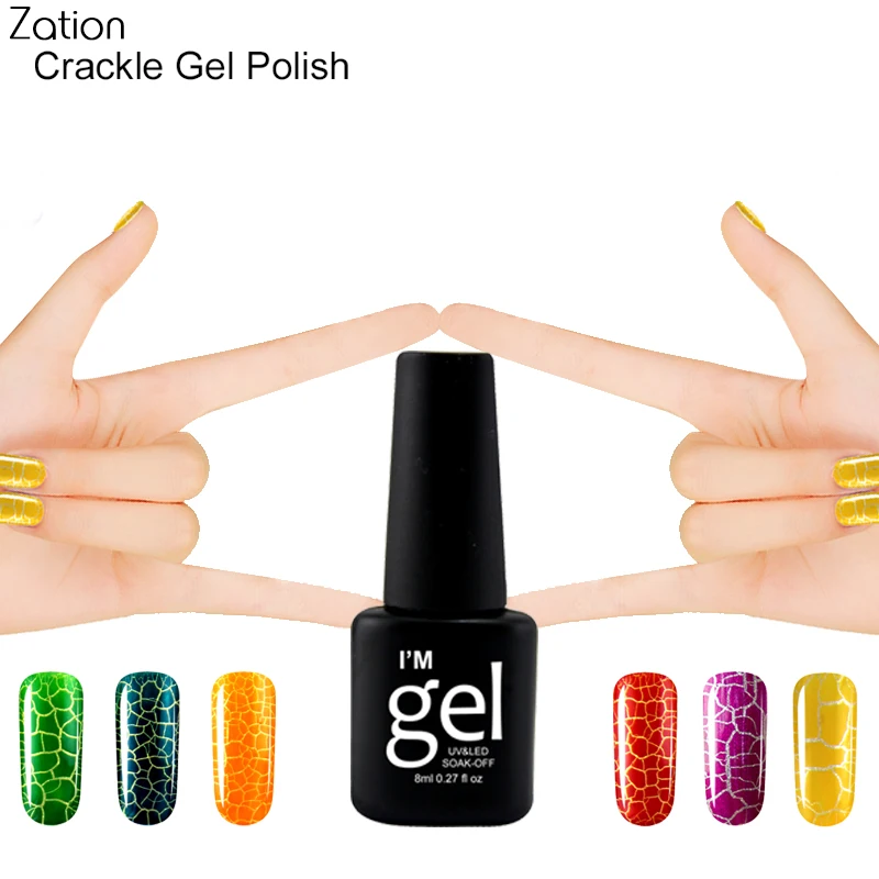 Zation Crack Nail Gel Varnish Crackle Nail Art Polish Cracking Lacquer