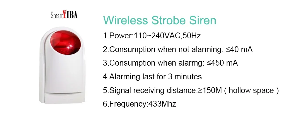 SmartYIBA сигнализация системы сигнализация для дома с GSM злоумышленник Противоугонный детектор дом сигнализация с импульсивный осветитель