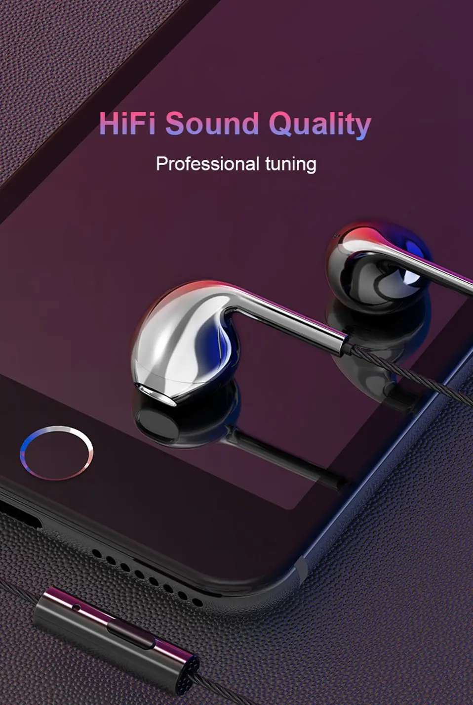 3.5mm In-ear Earphones Wired Bass Sound Headphones with Mic Sports Earbuds Earphone Gaming Headset for Phone Computer MP3 PC     (3)
